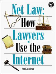 Cover of: Net Law: How Lawyers Use the Internet (Songline guides)
