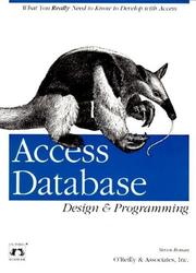 Cover of: Access database design & programming by Steven Roman