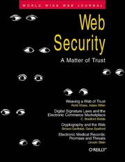 Cover of: Web Security: A Matter of Trust