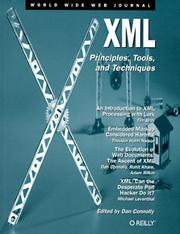 Cover of: XML: Principles, Tools, and Techniques (World Wide Web Journal)
