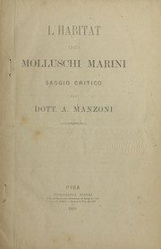 Cover of: L'habitat der molluschi marini saggio critico