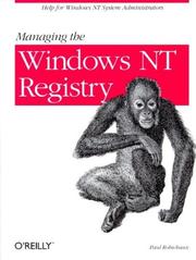 Cover of: Managing the Windows NT Registry