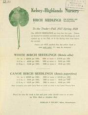 Cover of: Birch seedlings for budding and transplanting | Harlan P. Kelsey (Firm)