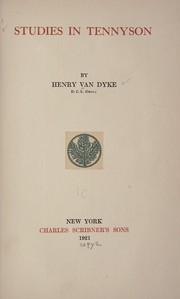 Cover of: Studies in Tennyson