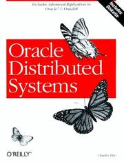 Cover of: Oracle distributed systems