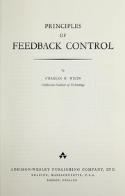 Cover of: Principles of feedback control