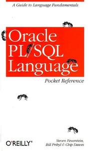 Cover of: Oracle PL/SQL Language Pocket Reference | Bill Pribyl