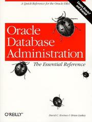 Cover of: Oracle database administration: the essential reference