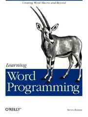 Cover of: Learning Word programming by Steven Roman