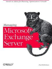 Cover of: Managing Microsoft Exchange server