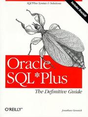 Cover of: Oracle SQL*Plus: The Definitive Guide