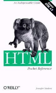 Cover of: HTML: Pocket Reference