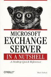 Cover of: Microsoft Exchange Server in a nutshell: a desktop quick reference