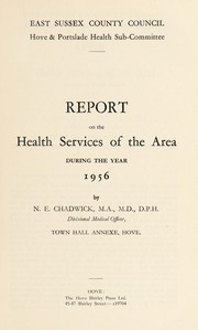 Cover of: [Report 1956] | Hove and Portslade (England). Health Sub-Committee