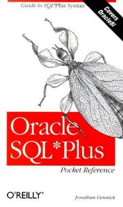 Cover of: Oracle SQL*Plus by Jonathan Gennick