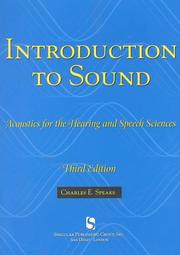 Cover of: Introduction to sound