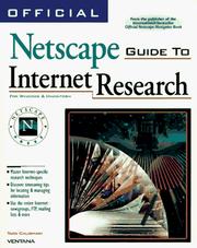 Cover of: Official Netscape guide to Internet research