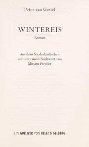 Cover of: Wintereis by Peter van Gestel