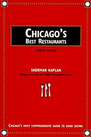 Cover of: Chicago's best restaurants