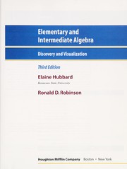 Cover of: Elementary and Intermediate Algebra by John H. Hubbard