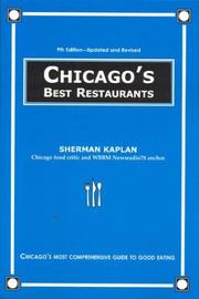 Cover of: Chicago's Best Restaurants, 9th Ed. (Chicago's Best Restaurants)