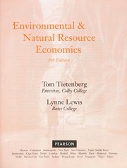 Environmental & natural resource economics by Thomas H. Tietenberg