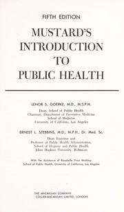 Cover of: Mustard's introduction to public health
