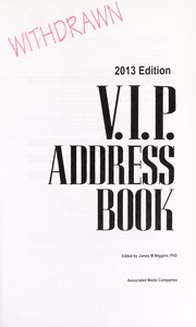 Cover of: V.I.P. address book | James M. Wiggins