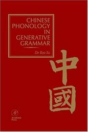 Cover of: Chinese Phonology in Generative Grammar