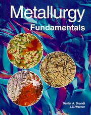 Cover of: Metallurgy fundamentals | Daniel A. Brandt