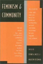 Cover of: Feminism and community by edited by Penny A. Weiss and Marilyn Friedman.