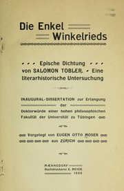 Cover of: Die enkel Winkelrieds: epische dichtung
