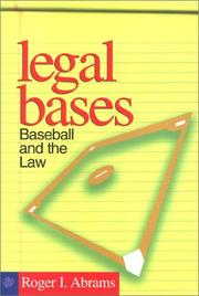 Cover of: Legal bases: baseball and the law
