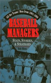 Cover of: Baseball managers: stats, stories, and strategies