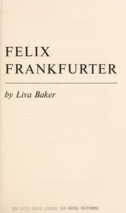 Cover of: Felix Frankfurter.