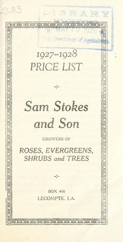 Cover of: 1927-1928 price list | Sam Stokes & Son