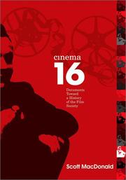 Cover of: Cinema 16: Documents Toward a History of the Film Society (Wide Angle Books)