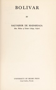 Bolívar by Salvador de Madariaga
