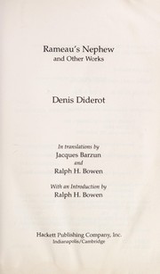 Cover of: Rameau's nephew and other works