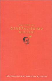 Cover of: Sayings of Generalissimo Guiliani