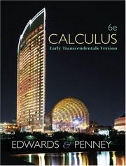 Cover of: Calculus, Early Transcendentals (6th Edition) by C. Henry Edwards, David E. Penney