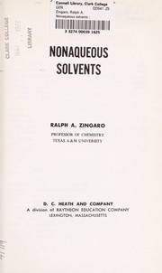 Cover of: Nonaqueous solvents | Ralph A. Zingaro