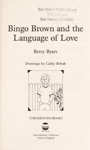 Cover of: Bingo Brown and the language of love by Betsy Cromer Byars