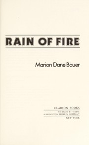 Cover of: Rain of fire by Marion Dane Bauer
