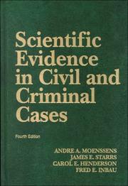 Cover of: Scientific evidence in civil and criminal cases