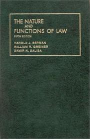 Cover of: The nature and functions of law by Harold Joseph Berman