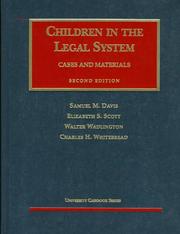 Cover of: Children in the legal system by by Samuel M. Davis ... [et al.].