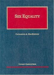 Cover of: Sex Equality