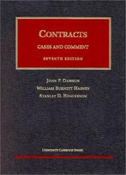 Cover of: Contracts by John Philip Dawson, John Philip Dawson