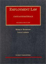 Cover of: Employment law by Mark A. Rothstein